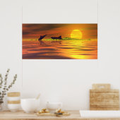 Poster Requin dauphin le jeu de la vie (Cuisine)