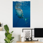 Poster Requin de baleine et poisson (Bureau à domicile)