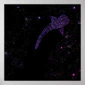 Poster Requin de baleine spatiale (Devant)
