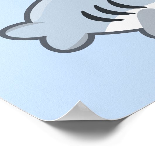 Poster Requin de Kawaii (Coin)