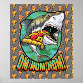 Poster Requin de pizza en colère (Devant)