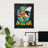 Poster Requin de pizza en colère (Bureau à domicile)
