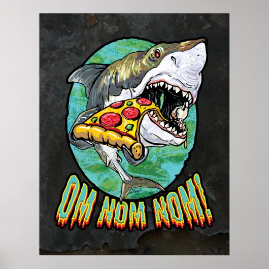 Poster Requin de pizza en colère (Devant)