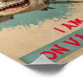 Poster Requin en vacances vintage (Coin)