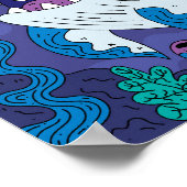 Poster Requin Heureux des Profondeurs Marines (Coin)