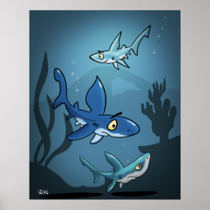 Poster Requin imprimé 2019