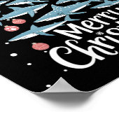 Poster Requin Joyeux Noël Arbre de Noël Requins Joyeux Do (Coin)