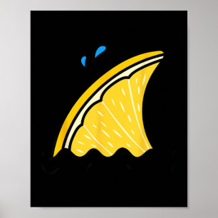 Poster Requin Kawaii Lemon Lime Funny Famille Été