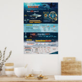 Poster Requin Megalodon - Predator! 24 x 36 pouces (Cuisine)