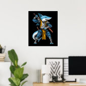 Poster Requin Ninja Samurai (Bureau à domicile)