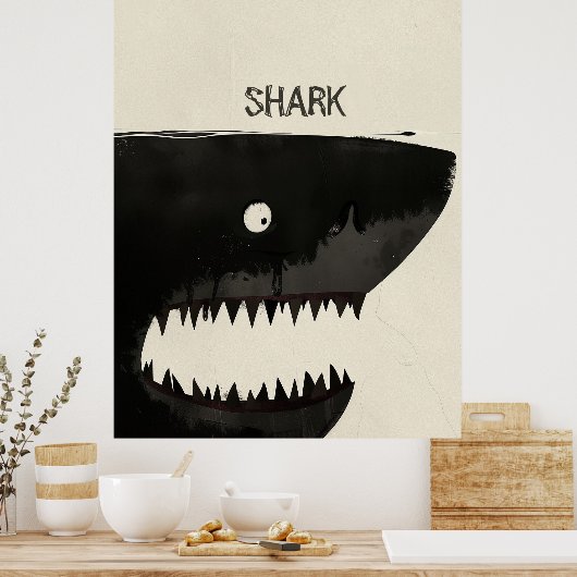 Poster Requin noir (Cuisine)