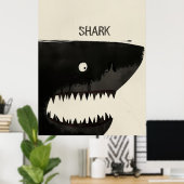 Poster Requin noir (Bureau à domicile)