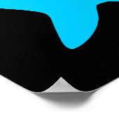 Poster Requin noir et aqua (Coin)