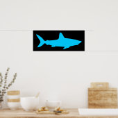 Poster Requin noir et aqua (Cuisine)