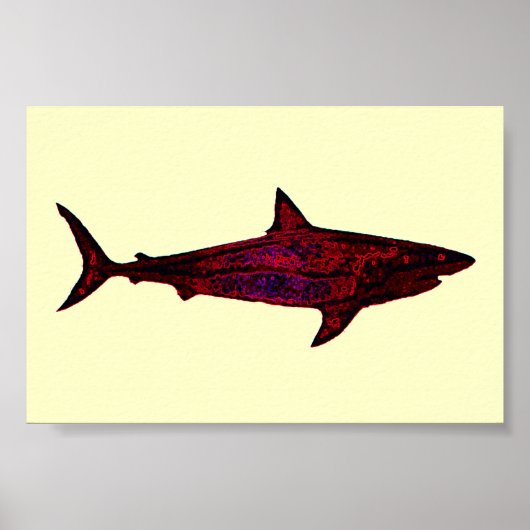 Poster Requin sauvage pour murs (Devant)
