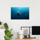 Poster Requin sous l'eau (Bureau à domicile)