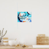 Poster Requin surf Tourbillonnant (Cuisine)