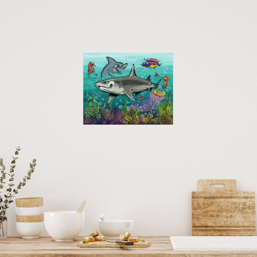 Poster Requins (Cuisine)