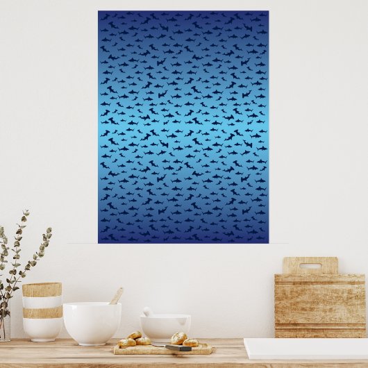 Poster Requins/mâchoires (Cuisine)