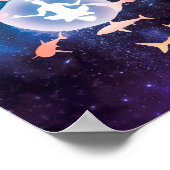 Poster Requins spatiaux et art de la méditation (Coin)