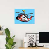 Poster Rescue Helicopter (Bureau à domicile)