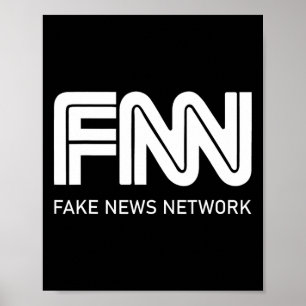 Poster Réseau de fausses informations Fnn de Trump