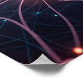 Poster Réseau neuronal lumineux connecté (Coin)
