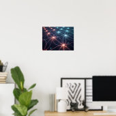 Poster Réseau neuronal lumineux connecté (Bureau à domicile)