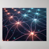 Poster Réseau neuronal lumineux connecté (Devant)
