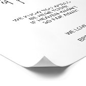 Poster Réservé au père de la mariée en souvenir affectueu (Coin)