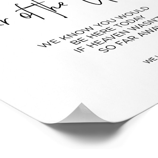 Poster Réservé au Père du Marié en Souvenir Affectueux (Coin)