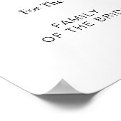 Poster Réservé Aux Fêtes De Mariage Réception Célébration (Coin)