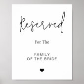 Poster Réservé Aux Fêtes De Mariage Réception Célébration (Devant)