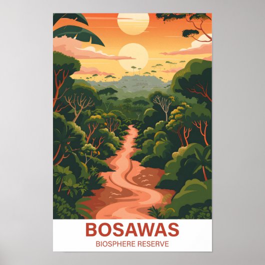 Poster Réserve de biosphère de Bosawas Nicaragua Voyage (Devant)