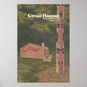 Poster Réserve de parc national Gwaii Haanas Canada Voyag