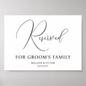 Poster Réservé pour le panneau du Mariage de famille de G (Devant)