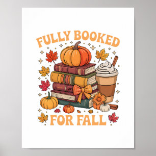Poster Réservé pour les livres d'automne Citrouille d'aut