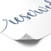 Poster Réservé simple | Dusty Blue Any Event Table (Coin)