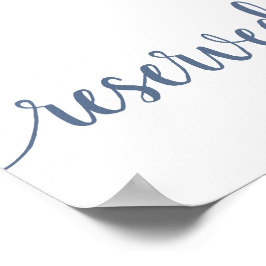 Poster Réservé simple | Dusty Blue Any Event Table (Coin)