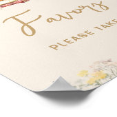 Poster Réserver fleur sauvage Thème Fête des mariées Fave (Coin)