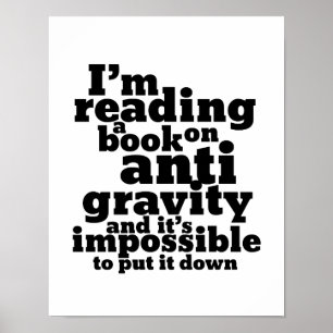 Poster Réserver sur Anti Gravity Funky Science Geek Puns