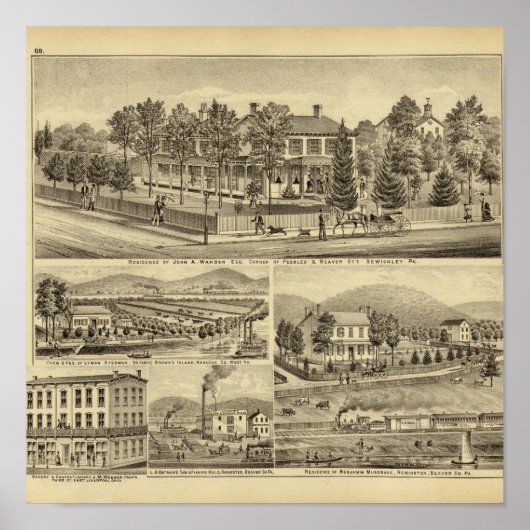 Poster Résidence de John A Warden Sewickley (Devant)