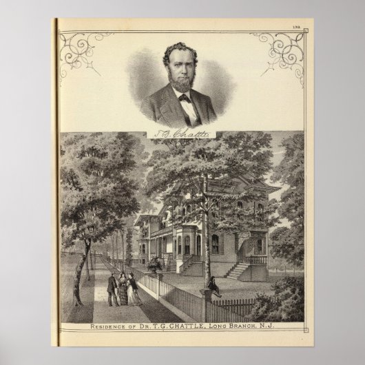 Poster Résidence du Dr TG Chattle, Long Branch (Devant)