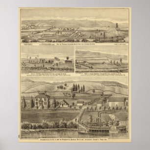 Poster Résidence et magasin William M Roberts