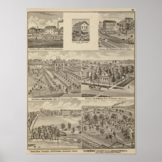 Poster Résidence et moulin de L & J Keller (Devant)