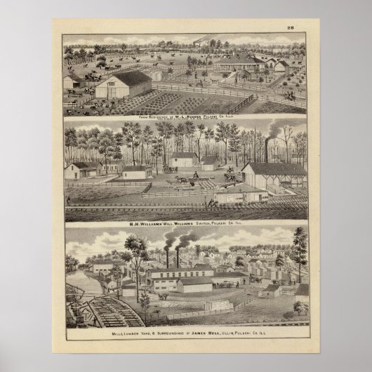 Poster Résidence et scieries et chantiers (Devant)