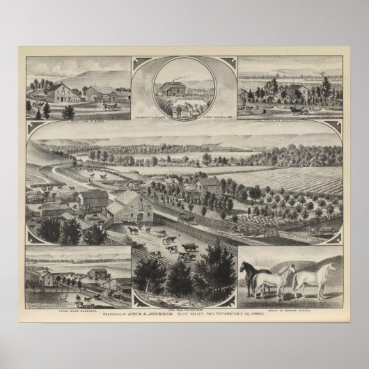 Poster Résidence Johnson, Pottawatomie Comté, Kansas (Devant)
