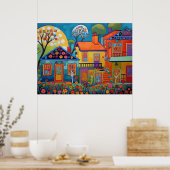 Poster Résidence radiante - Symphonie de la Flore brillan (Cuisine)