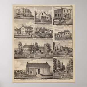 Poster Residences and Farm Buildings, Owatonna, Minnesota
