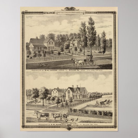 Poster Résidences de MM Conger et GW Harrison (Devant)